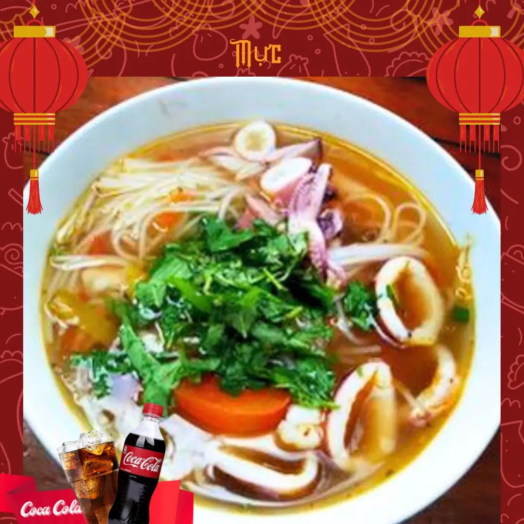 Bún Thái cay mực + Coca-Cola - 70.000 ₫ tại Bún Thái Cay Tiên Tiên