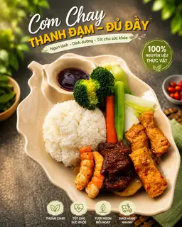 Cơm thập cẩm chay - trưa - 55.000 ₫ tại Quán Chay Thôi Kệ Lạc An - Nguyễn Tri Phương