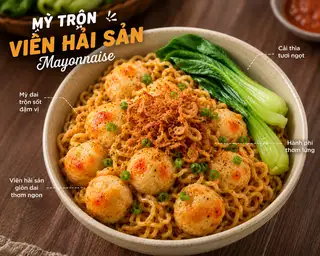 Hình ảnh Mỳ Trộn Viên Sốt Hải Sản Mayonnaise 