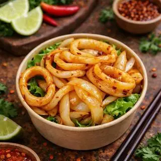Cơm mực chiên nước mắm - 95.000 ₫ tại Cơm Gà & Mì Xào Giòn Vĩnh Ký - Tạ Quang Bửu