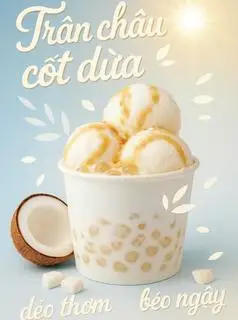 Hình ảnh Sữa chua trân châu cốt dừa