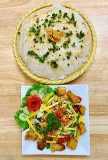 Hình ảnh CƠM CHÁY GỎI XOÀI CÁ DỨA