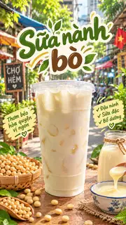 Hình ảnh Sữa Nành Bò ly 700ml ( sữa đặc và sữa đậu)