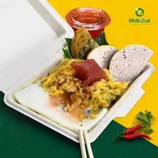 Bánh Cuốn Trứng Lòng Đào Đặc Biệt Nhất Quê ( Có nem, bánh tôm, chà bông) - 79.000 ₫ tại Bánh Cuốn Chả Lụa Dày Nhất Quê - Hoàng Diệu