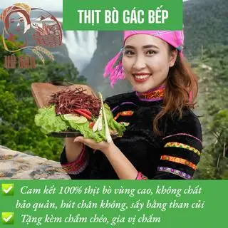 Hình ảnh THỊT BÒ GÁC BẾP TÂY BẮC 500GR Tặng Kèm Chẳm Chéo