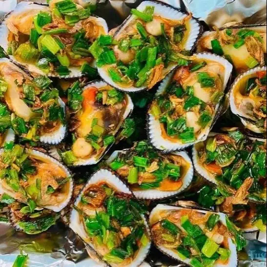 Hình ảnh sò lông nướng mỡ hành 