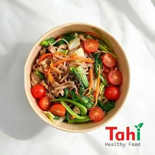 Hình ảnh Bún gạo lứt xào rau cải thịt heo áp chảo hắc xì dầu - 430 calo
