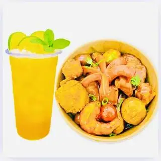 Hình ảnh COMBO  VIÊN CHIÊN MẮM TỎI ( Size 3 ) + 1 TRÀ KHỔNG LỒ ( Không Topping )