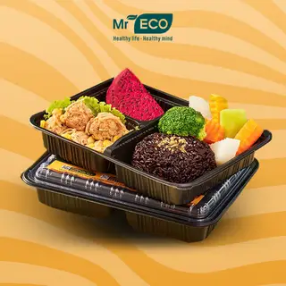 Cơm gạo lứt lườn gà viên sốt ngô nấm - 63.000 ₫ tại Mr.Eco Cơm Gạo Lứt - Healthy Food - Lê Hồng Phong