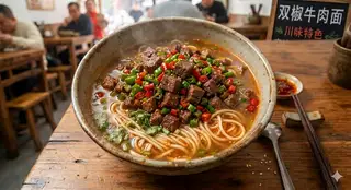 双椒牛肉面 Mì thịt bò xào hai loại ớt - 155.000 ₫ tại PANGDUN Chinafood - Võ Duy Ninh
