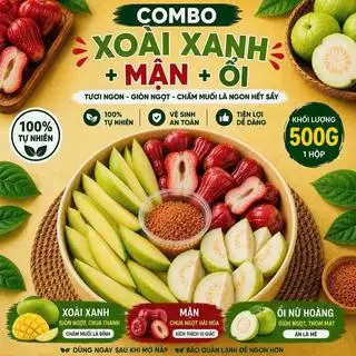Hình ảnh Xoài + Mận + Ổi cắt sẵn - 500g