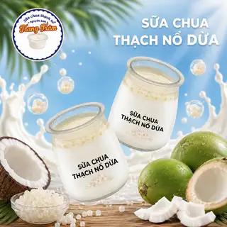 Hình ảnh sữa chua thạch nổ dừa