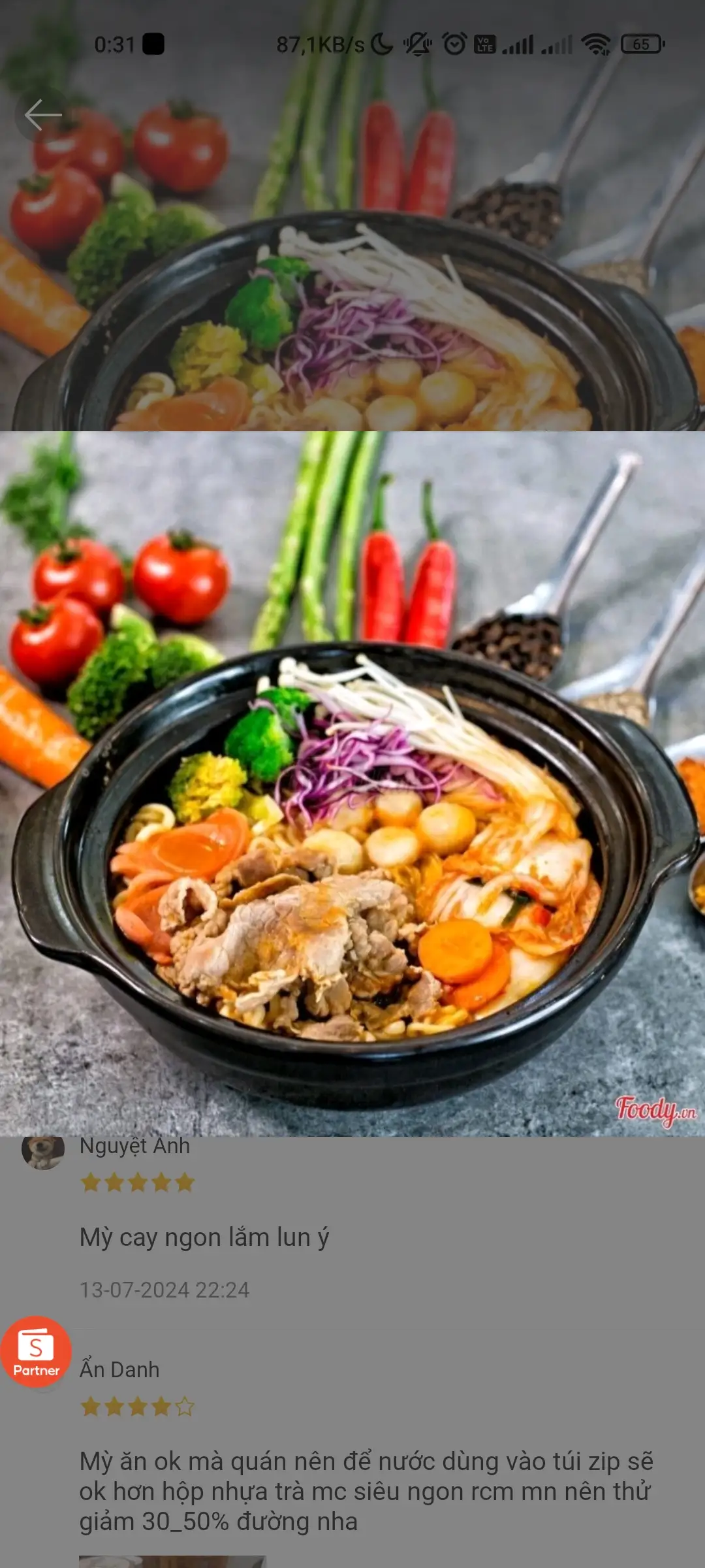 Hình ảnh Mì Cay Kim Chi- Bò-Sườn sụn