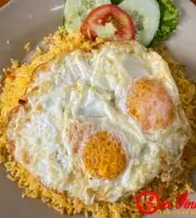 Hình ảnh cơm chiên ốp la +tặng canh rong biển 