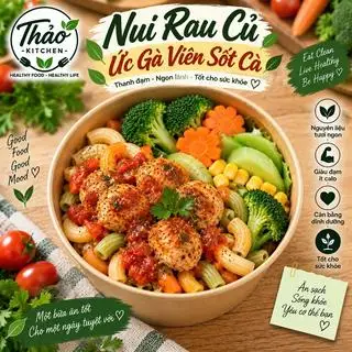 Hình ảnh Nui Rau Củ Ức Gà Viên Sốt Cà