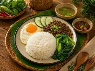 Hình ảnh Cơm thịt chưng mắm tép