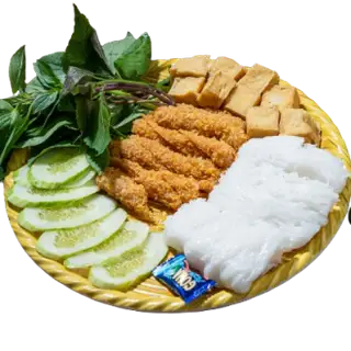 Bún đậu nem chua rán - 53.000 ₫ tại Bún Đậu Mắm Tôm A Kha - Dương Đình Hội