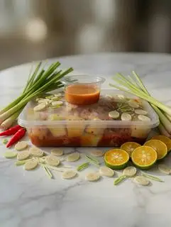 CHÂN GÀ RÚT XƯƠNG SỐT THÁI 250G - 89.000 ₫ tại Cà Phê Và Ăn Vặt Cô Duyên - Rau Má & Chân Gà Sốt Thái - Hồng Bàng