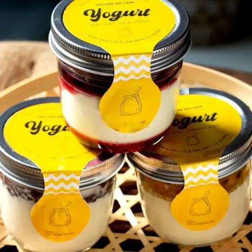 Hình ảnh Yogurt dẻo hạt đác hoa hồng - hủ