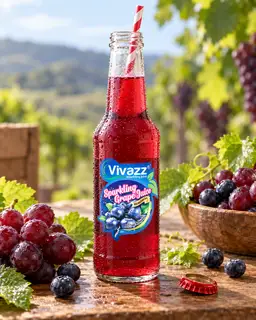 Hình ảnh Vivazz sparkling juice - Nước nho có ga vị việt quất - 275 ml