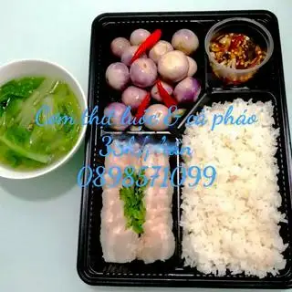 Cơm thịt luộc - cà pháo mắm chua - 55.000 ₫ tại Nấm Hương - Cơm Văn Phòng - Bế Văn Đàn