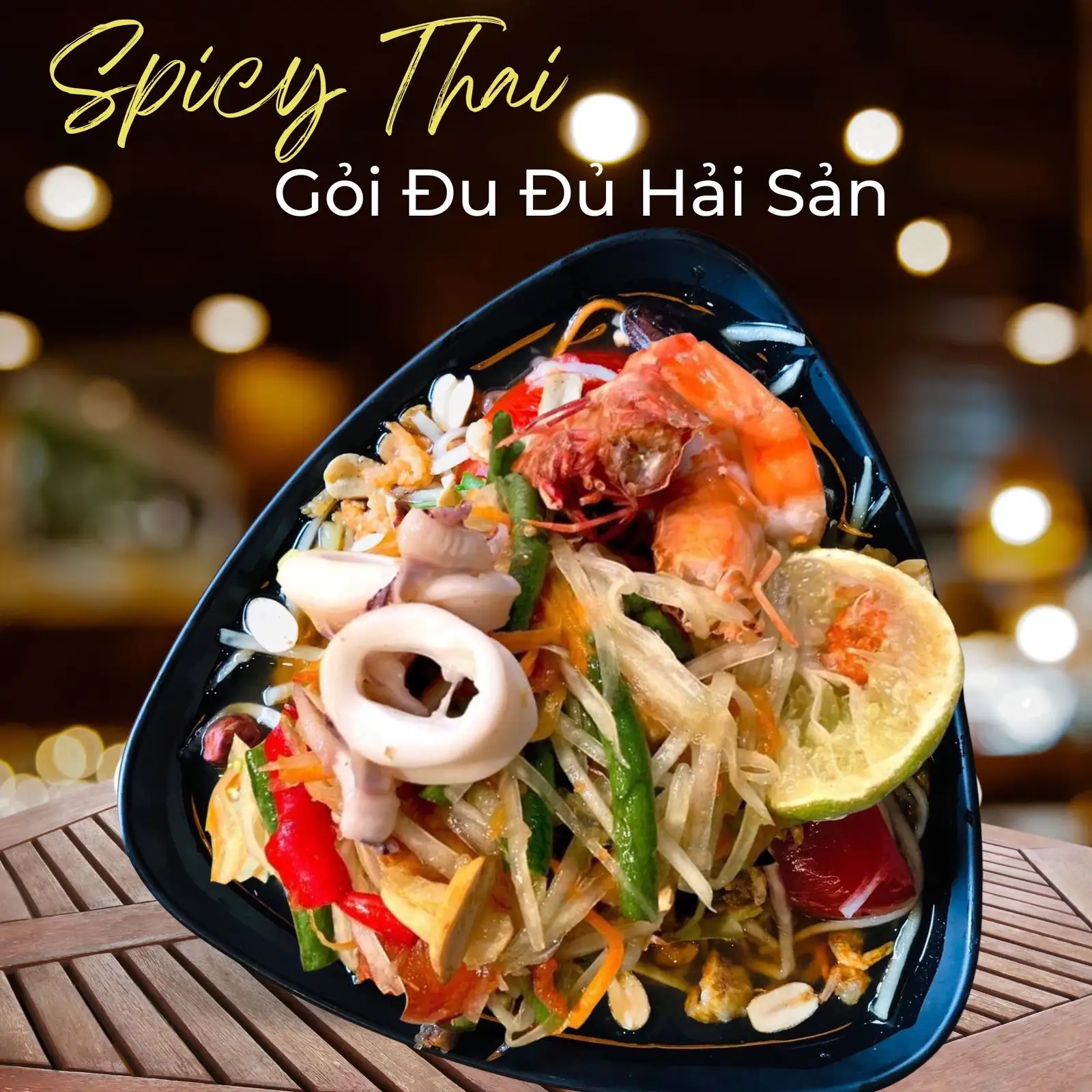 Gỏi Đu Đủ Hải Sản - Somtum with Seafood - 69.000 ₫ tại Mango Story Saigon - Món Thái - Đặng Văn Ngữ