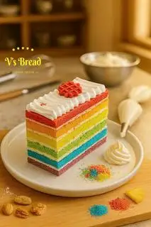 Bánh kem cầu vồng phô mai - Rainbow slice - 42.000 ₫ tại V's Bread - Bánh Kem & Bánh Mì - Trường Chinh