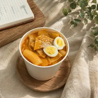Hình ảnh Tteokbokki sốt rose