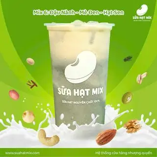 Hình ảnh Mix 6 - đậu nành - mè đen - hạt sen