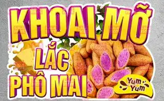 Hình ảnh khoai mỡ lắc pho mai