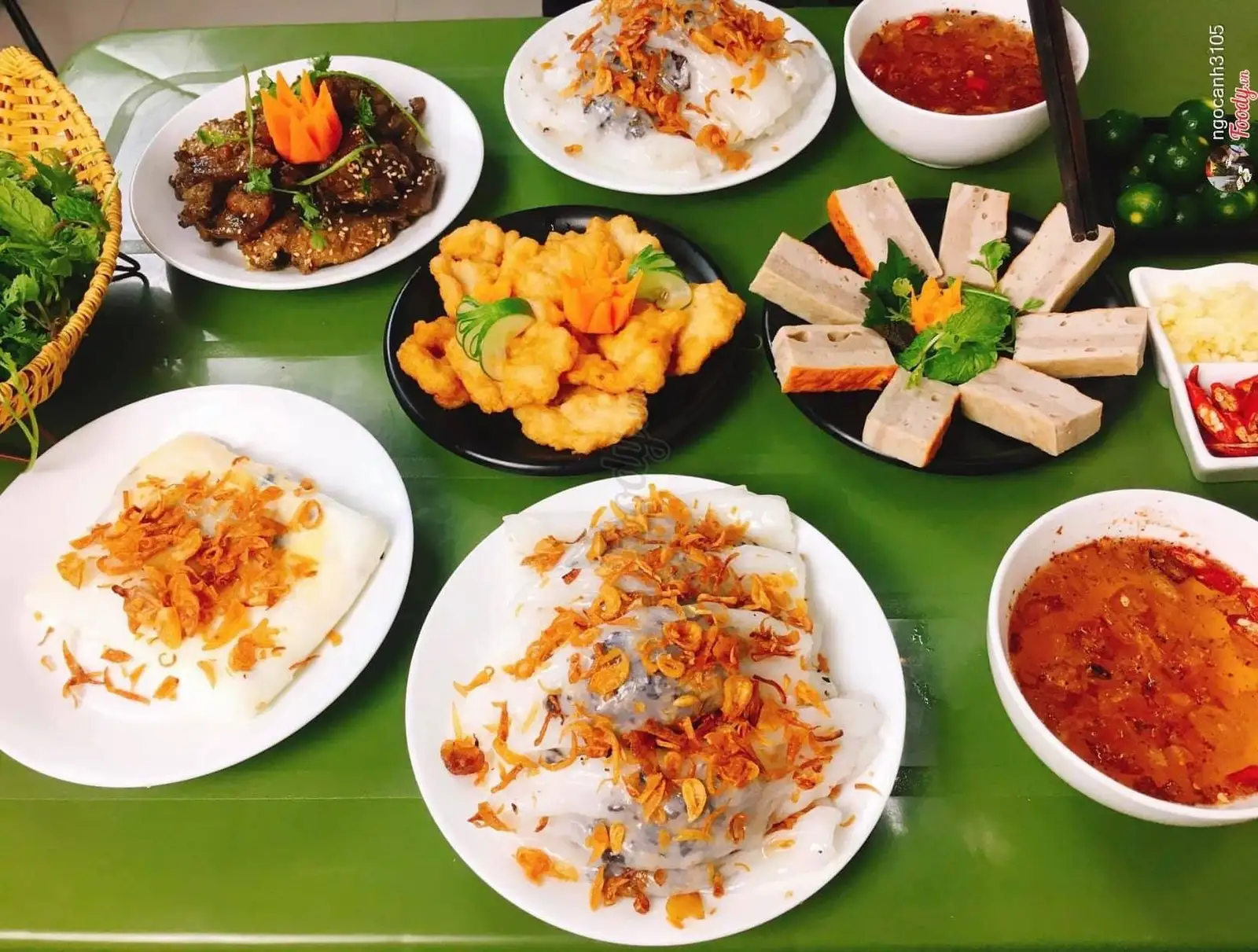 Hình ảnh BÁNH CUỐN CHAY CHẢ NƯỚNG