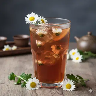 Hình ảnh trà bông cúc la hán quả 