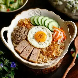 Hình ảnh Xôi pate trứng chả