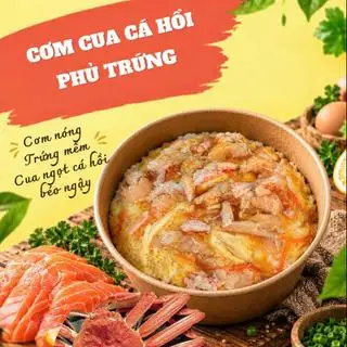 Hình ảnh Cơm Cua Cá Hồi Phủ Trứng 