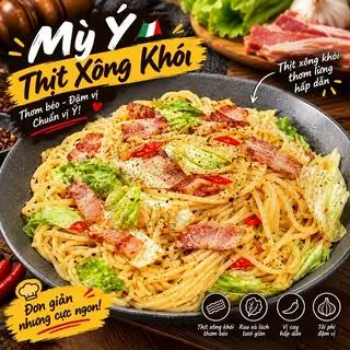 Mỳ Ý Cay Xào Thịt Xông Khói vs Bắp cải - 170.000 ₫ tại Mê RAMEN | Japanese Ramen - Xô Viết Nghệ Tĩnh