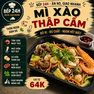 Mì xào thập cẩm - 74.000 ₫ tại Bếp Nhà - Ăn Ngon Giao Nhanh - Lạc Long Quân