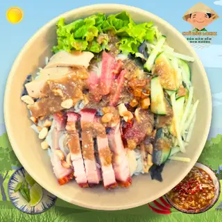 Bún mắm nêm thịt heo quay chả - 55.000 ₫ tại Chú Đào Lochi - Bún Mắm Nêm & Nem Nướng Nha Trang - Lê Văn Lương