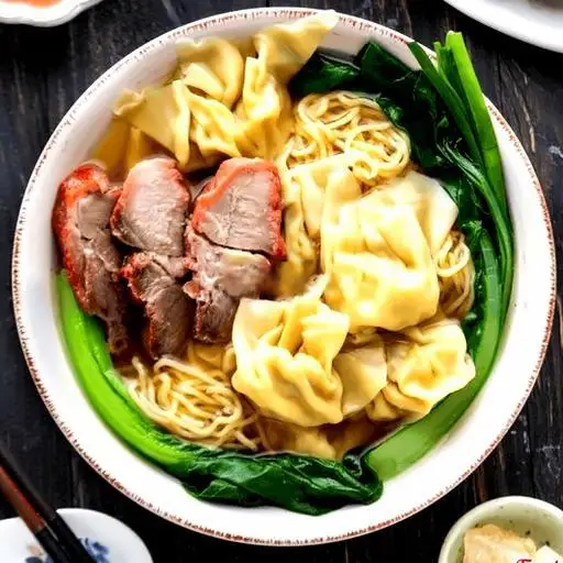 Hình ảnh Mì khô hoành thánh xá xíu