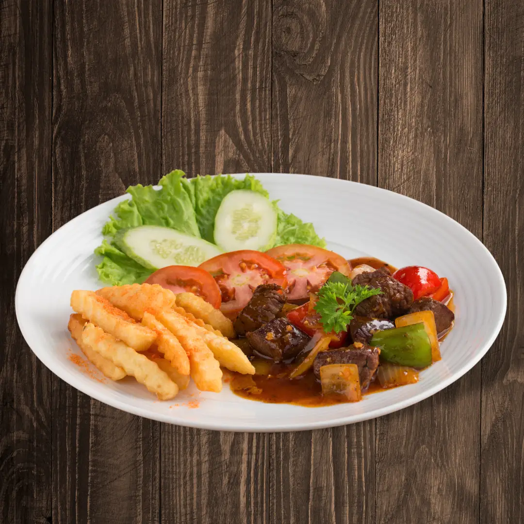 US cube beef with french fries - 184.450 ₫ tại Downtown Steakhouse Bistro - Nguyễn Thị Minh Khai