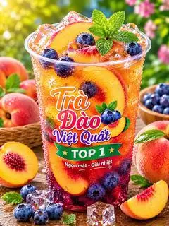 Hình ảnh Trà Đào Việt Quất