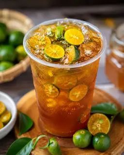 Trà tắc - 15.000 ₫ tại Bếp Nhà Heo - Cá Viên Chiên & Bánh Tráng Tỏi - Điện Biên Phủ