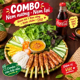 Hình ảnh Hẹn Kèo 2 Người | Nem Nướng + Nem Lụi + 2 Coca