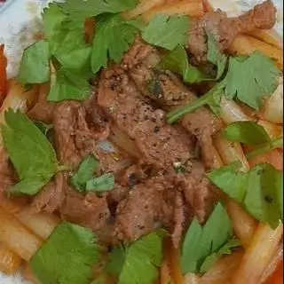 Nui xào bò trứng - 68.000 ₫ tại Tiệm Nhà Song Linh - Lagu Bò & Bún Thịt Xào - Trần Quang Diệu