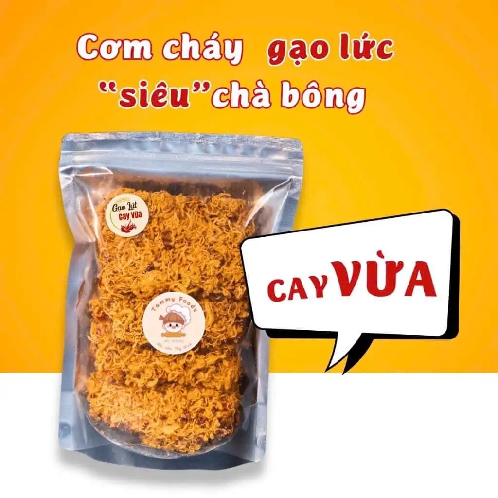 Hình ảnh Cơm cháy gạo lứt siêu chà bông - cay vừa