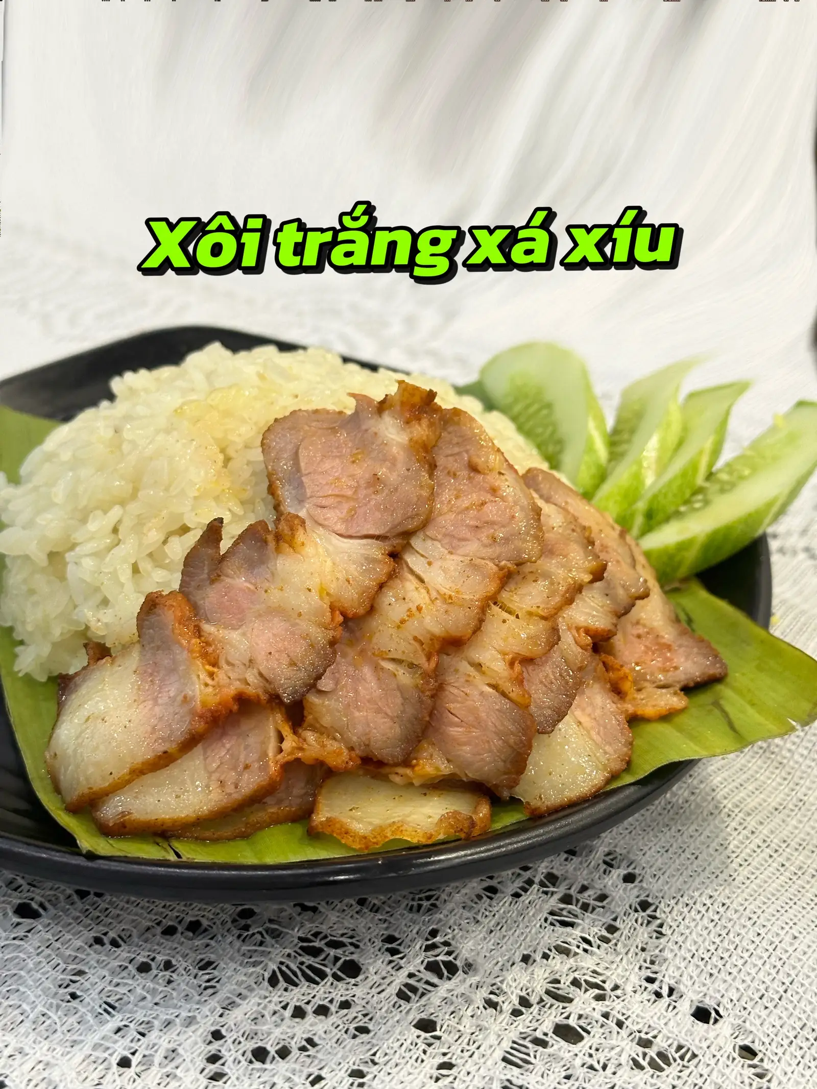 Hình ảnh Xôi trắng thịt xá xíu 