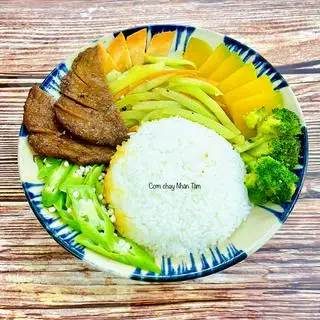Cơm sườn cốt lết nướng sả chay - 40.000 ₫ tại Quán Chay Nhân Tâm - Tôn Đản