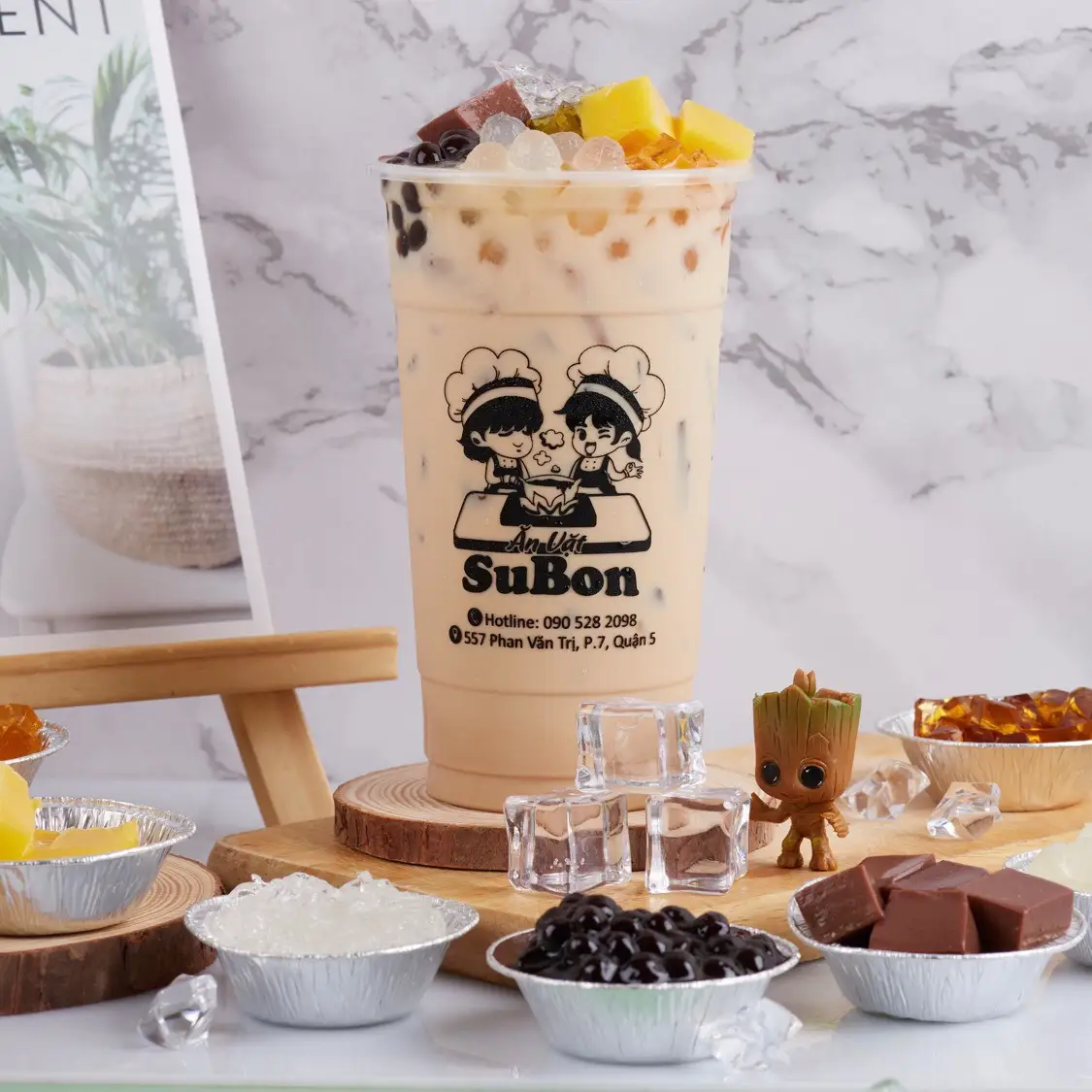 Trà sữa truyền thống full topping  - 48.000 ₫ tại Ăn Vặt SuBon - Trà Sữa & Chân Gà - Trần Hưng Đạo