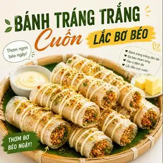 Hình ảnh Bánh tráng cuốn bơ lắc A Péo