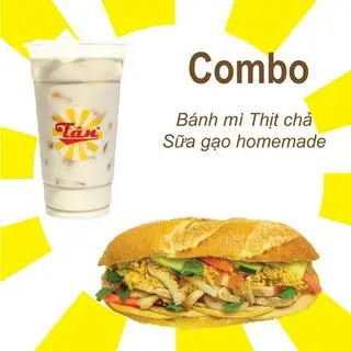 Combo Sữa Gạo Rang + Bánh Mì Thịt Chả - 81.000 ₫ tại Tân Cà Phê - Cà Phê, Trà Sữa & Bánh Mì - Cách Mạng Tháng 8