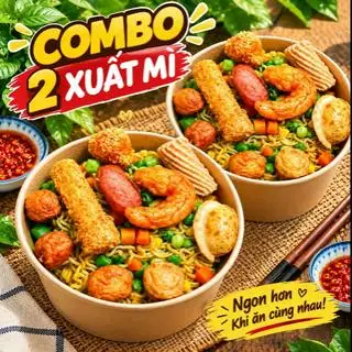 Hình ảnh Combo 2 Xuất Mì Thập Cẩm ( Mỗi Xuất 2 Gói )